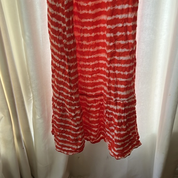 Mossimo NWT orange tie dye maxi dress spaghetti strap size L - Picture 5 of 6